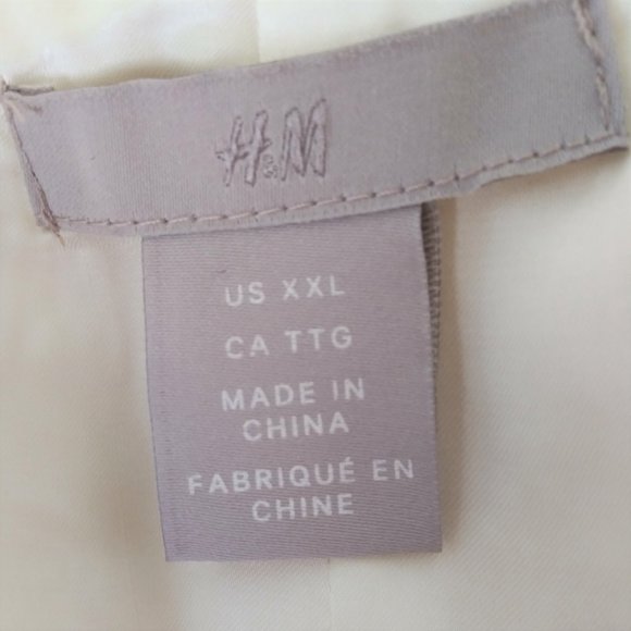 H&M Cream Boucle Wool Blend Wrap Dress Plus Size 2X - Picture 7 of 8